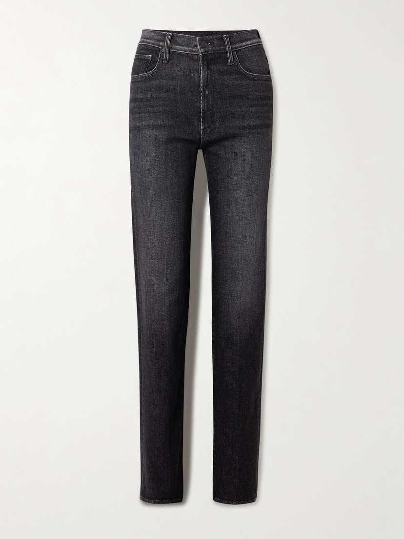 Mother The Rambler Zip Heel High-rise Straight-leg Jeans