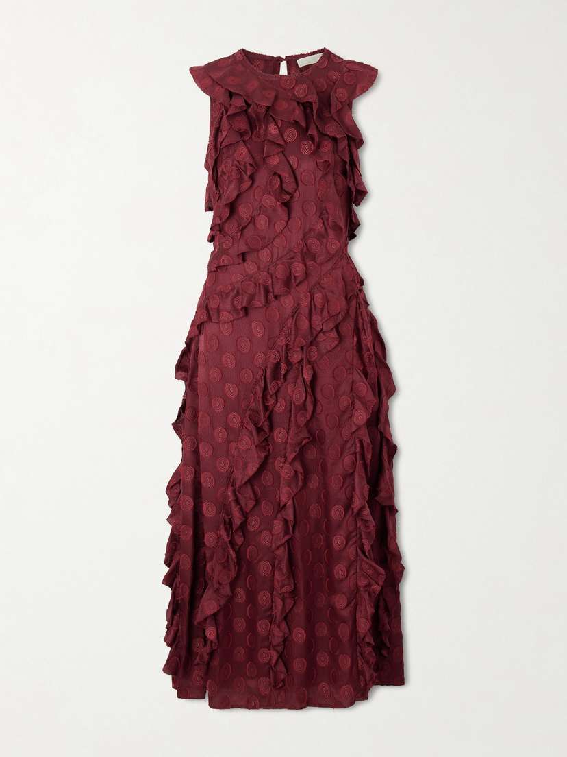 Ulla Johnson Kavita Silk-blend Jacquard Midi Dress