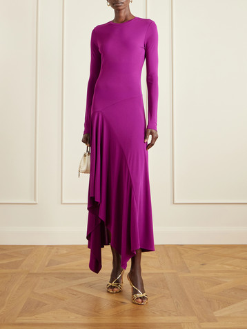 Ulla Johnson Leyna asymmetric draped jersey midi dress