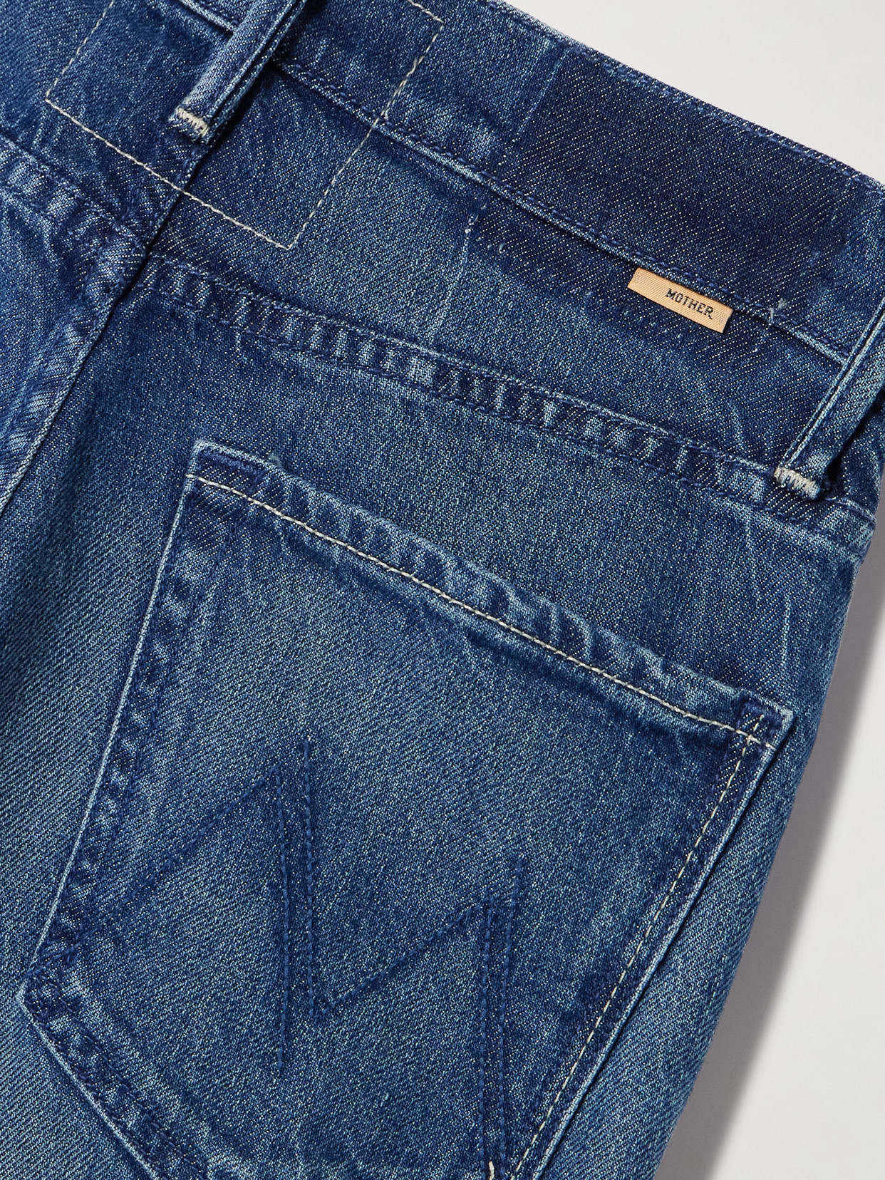Mother The Kick It High-rise Straight-leg Jeans In Blue