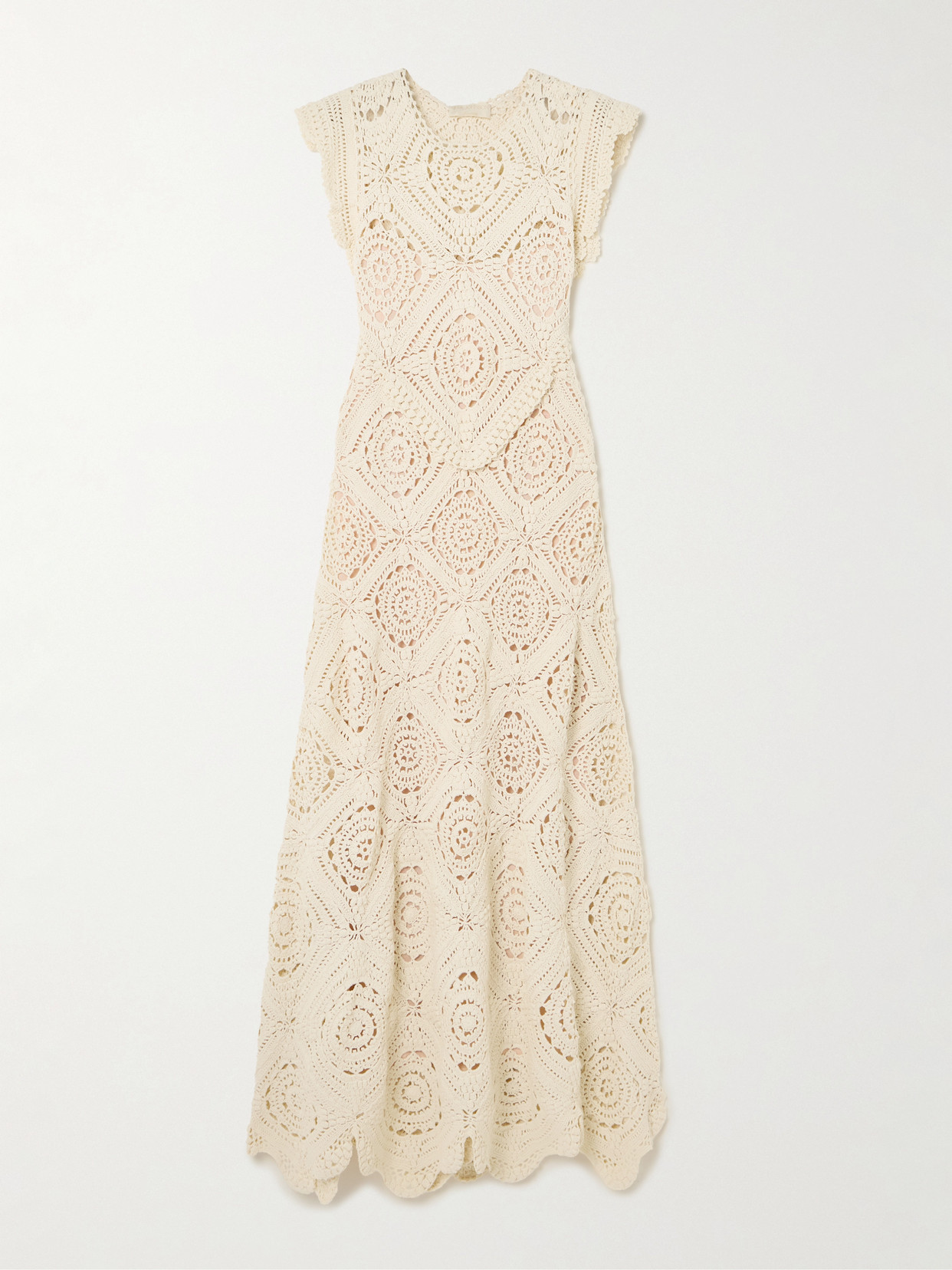 Ulla Johnson Annalisa Crocheted Cotton Maxi Dress In White