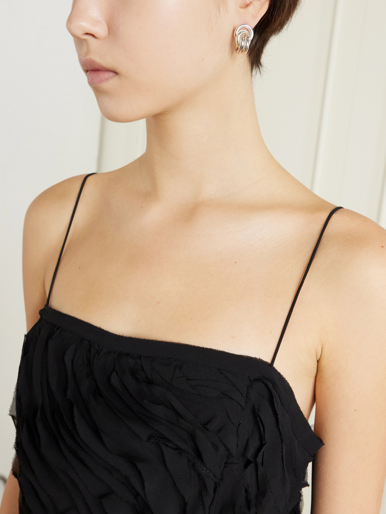 Ulla Johnson Augustina Cami Long Trumpet Dress In Noir In Black