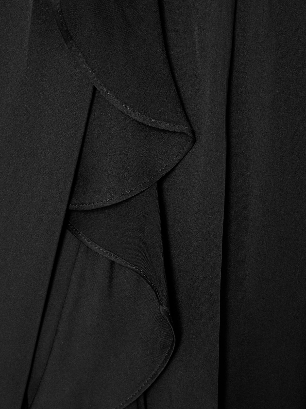 Zena Asymmetric Ruffled Pleated Silk-Chiffon Midi
