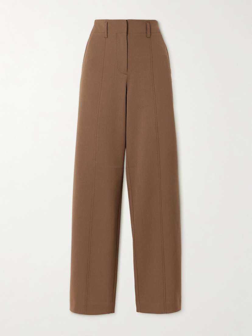 Ulla Johnson Ames Pleated Twill Barrel-leg Pants