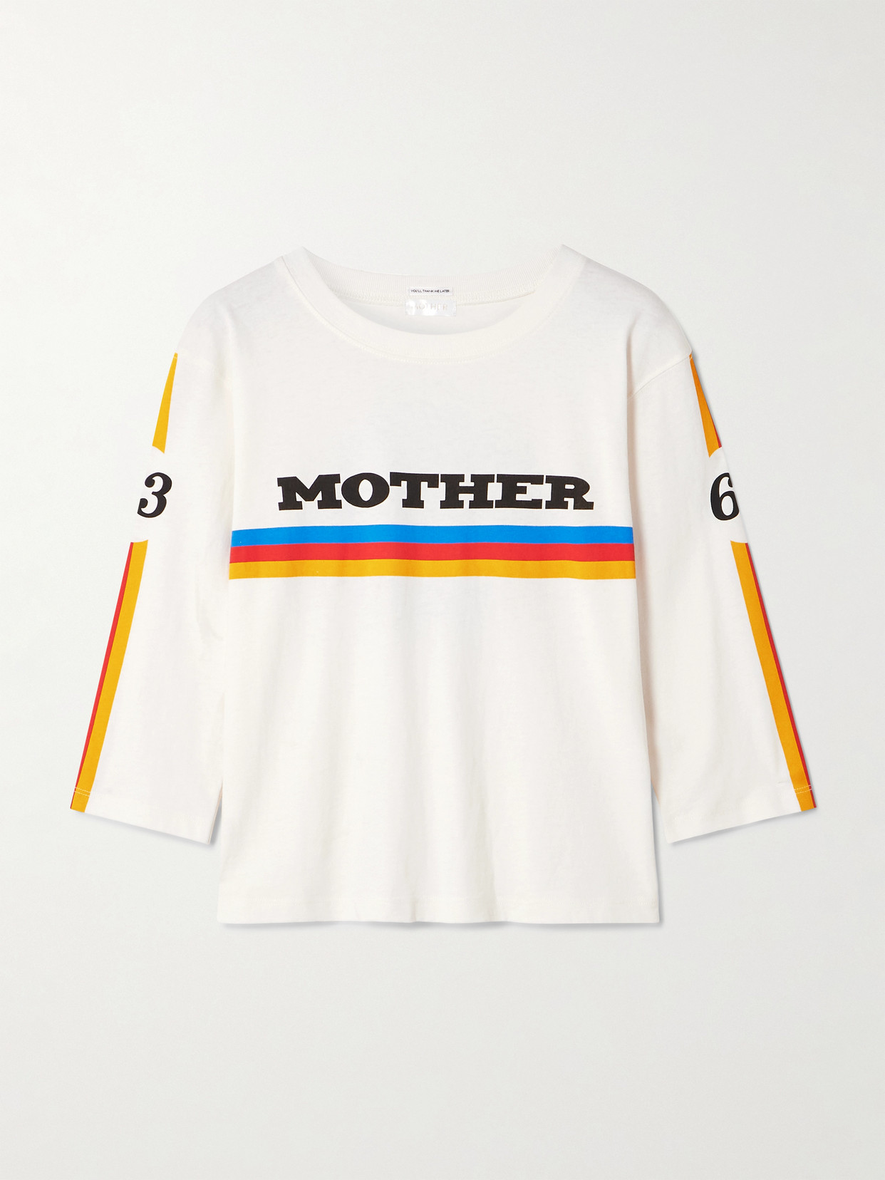 Mother The Better Half Printed Cotton-jersey T-shirt In White