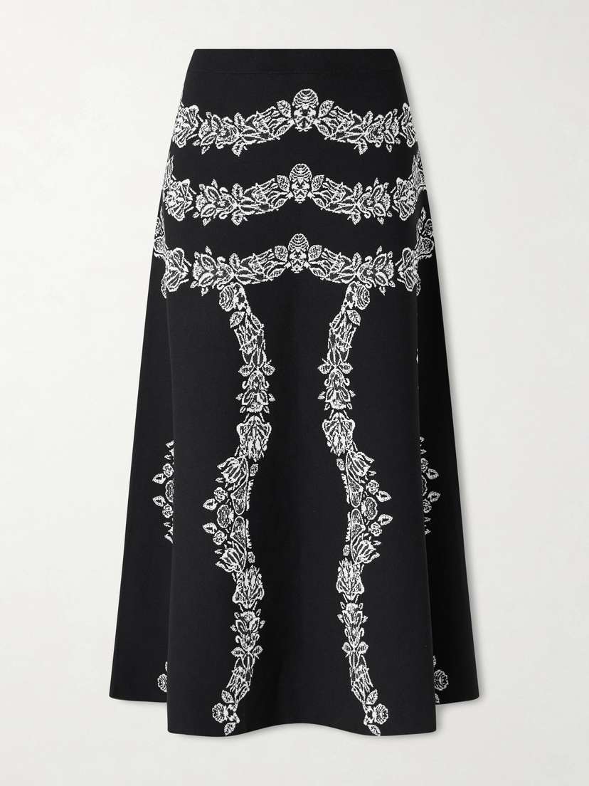 Ulla Johnson Valencia Floral-jacquard Midi Skirt