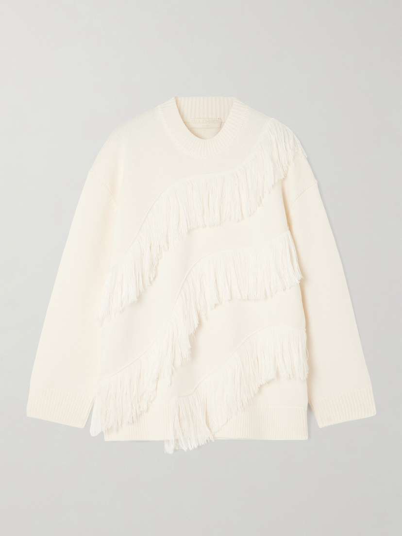 Ulla Johnson Ina Fringed Wool Sweater
