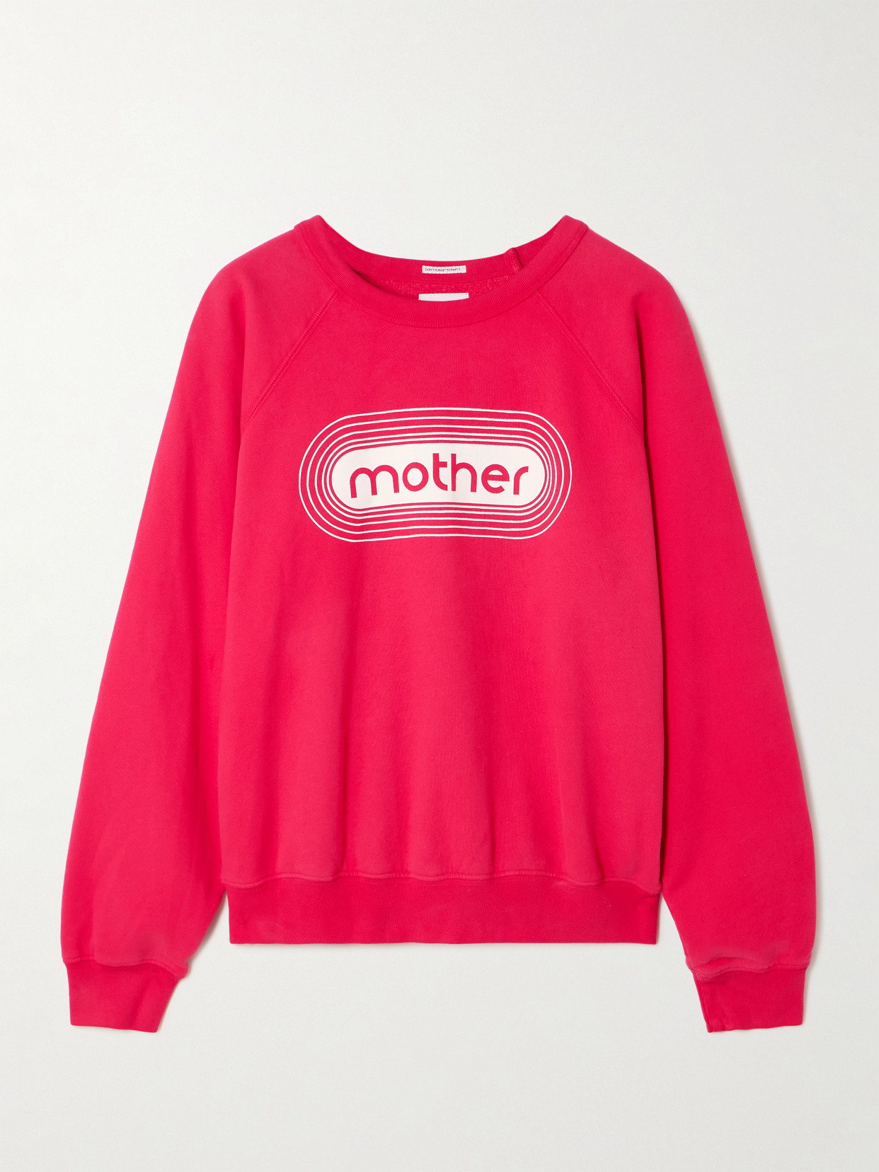 Mother The Concert Printed Cotton-jersey Sweatshirt In Red