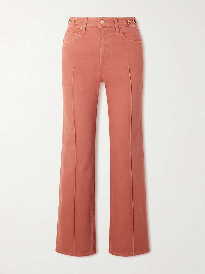 Ulla Johnson Agatha Embellished High-rise Straight-leg Jeans