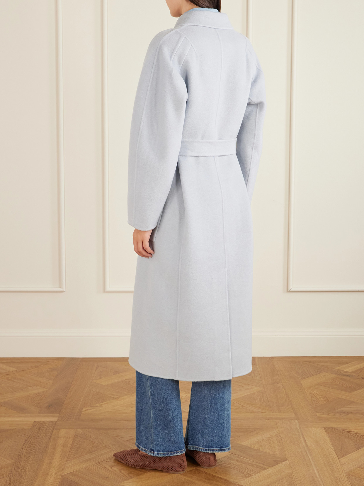 Ulla Johnson Lisbeth Brushed Wool-blend Coat In Blue