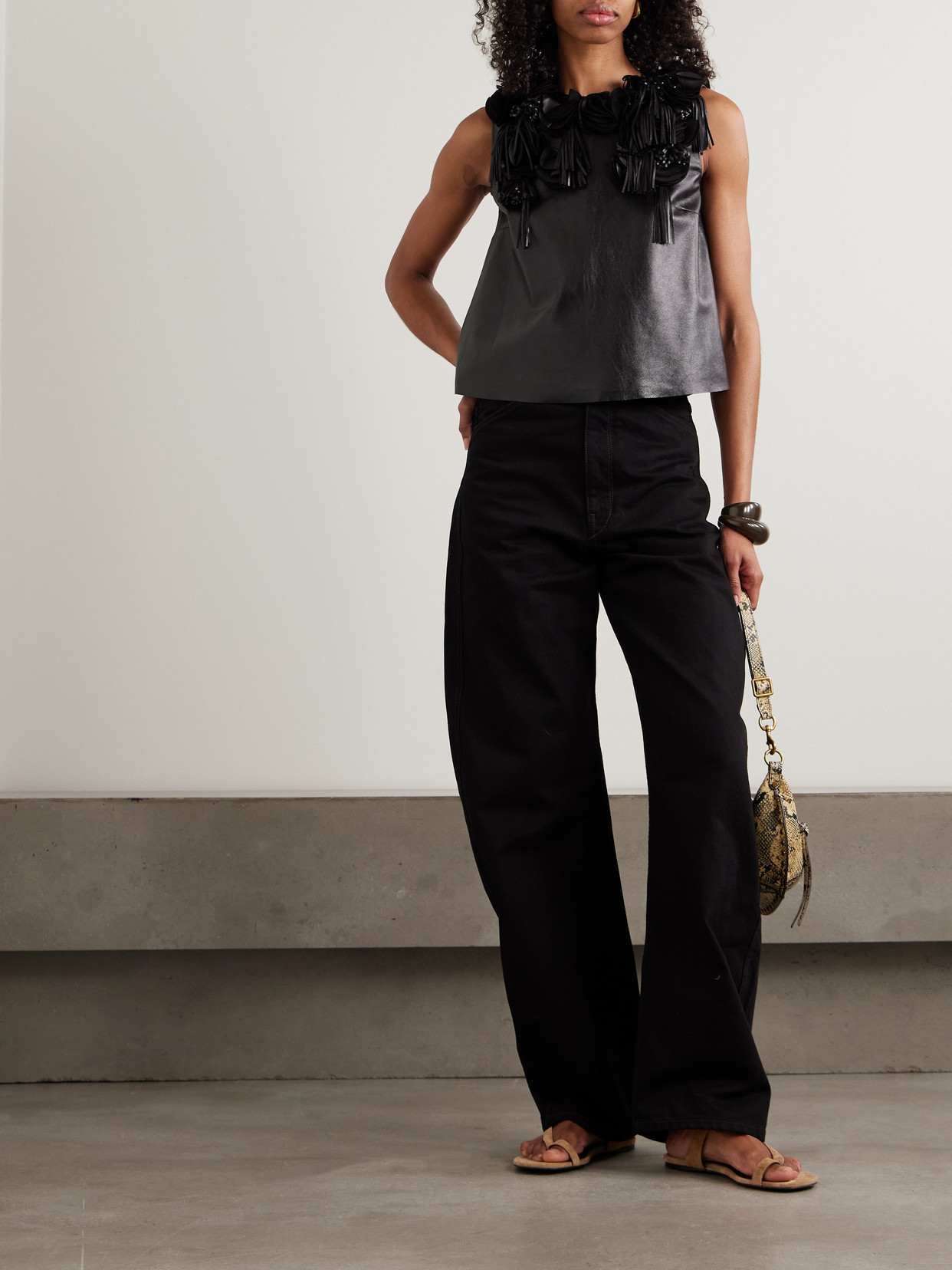 Marlowe Floral-Appliquéd Top