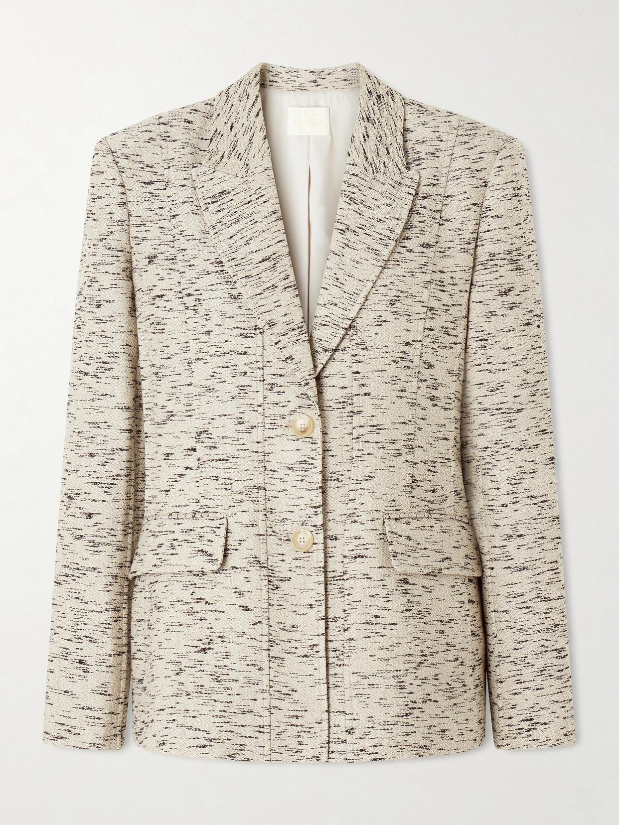 Ulla Johnson Tess Single-breasted Tweed Blazer In Gray