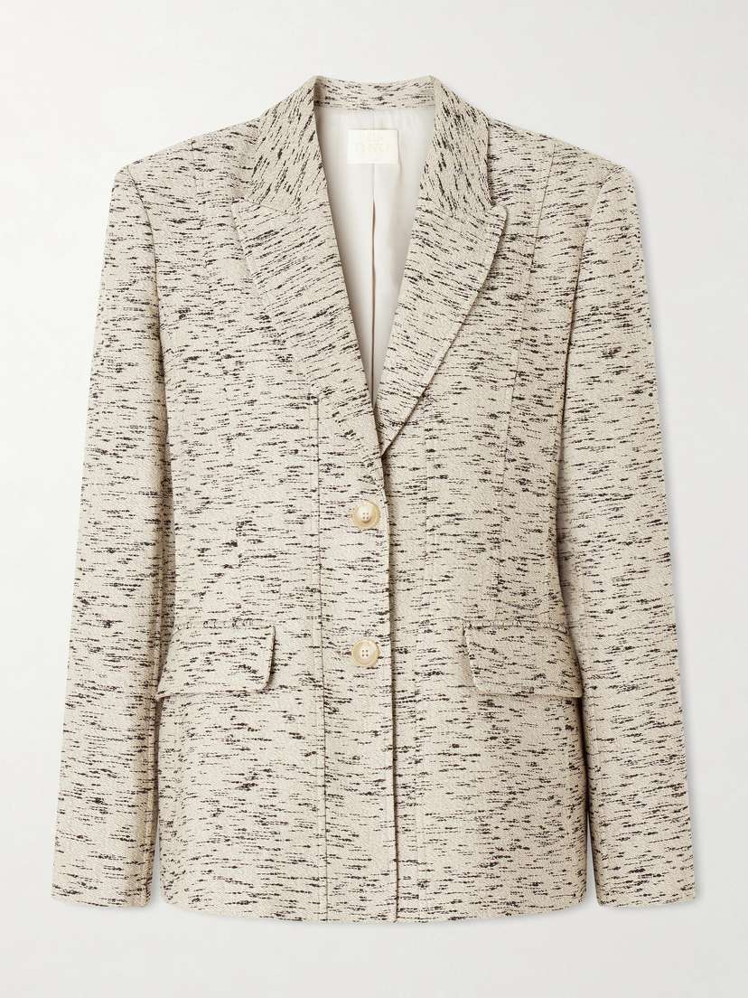 Ulla Johnson Tess Single-breasted Tweed Blazer