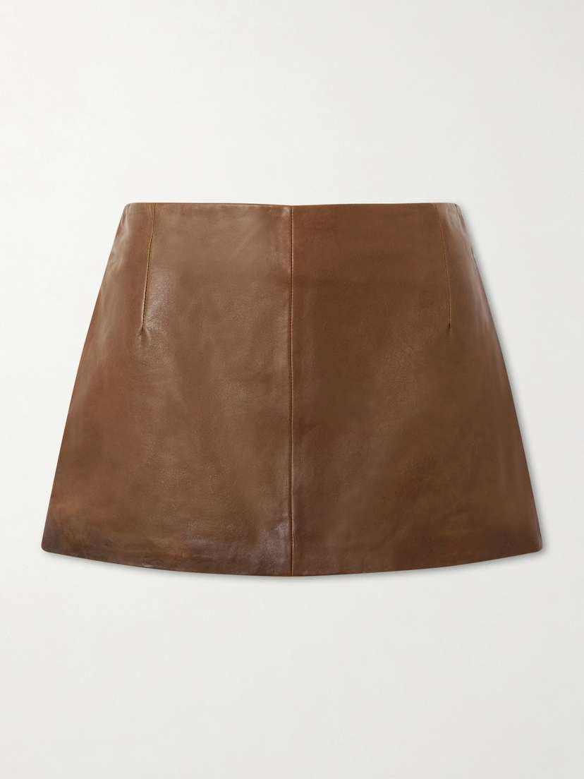 Nour Hammour Avery Leather Mini Skirt