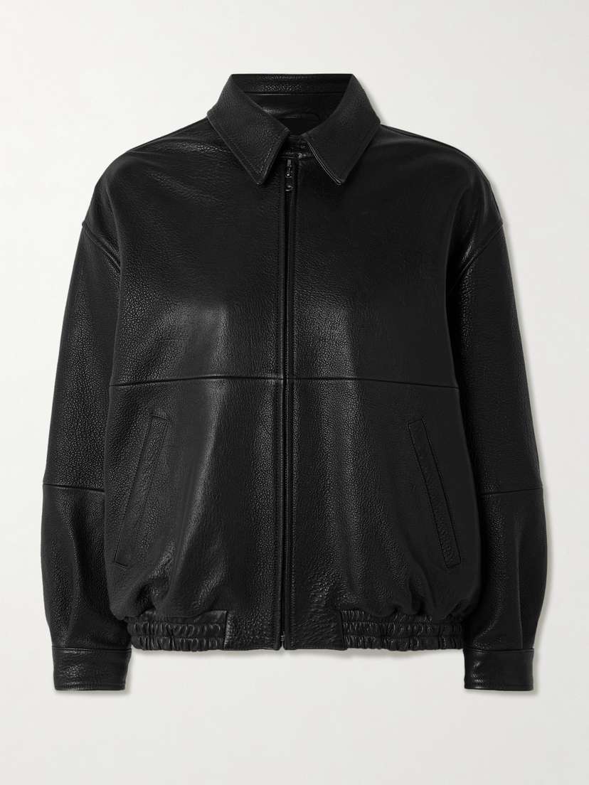 Nour Hammour Doran Paneled Textured-leather Jacket