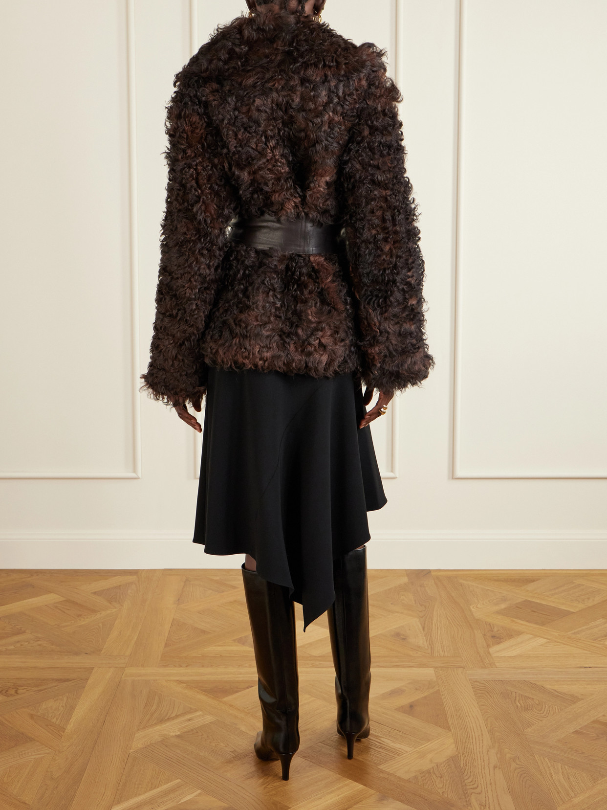 Noa Belted Shearling Coat