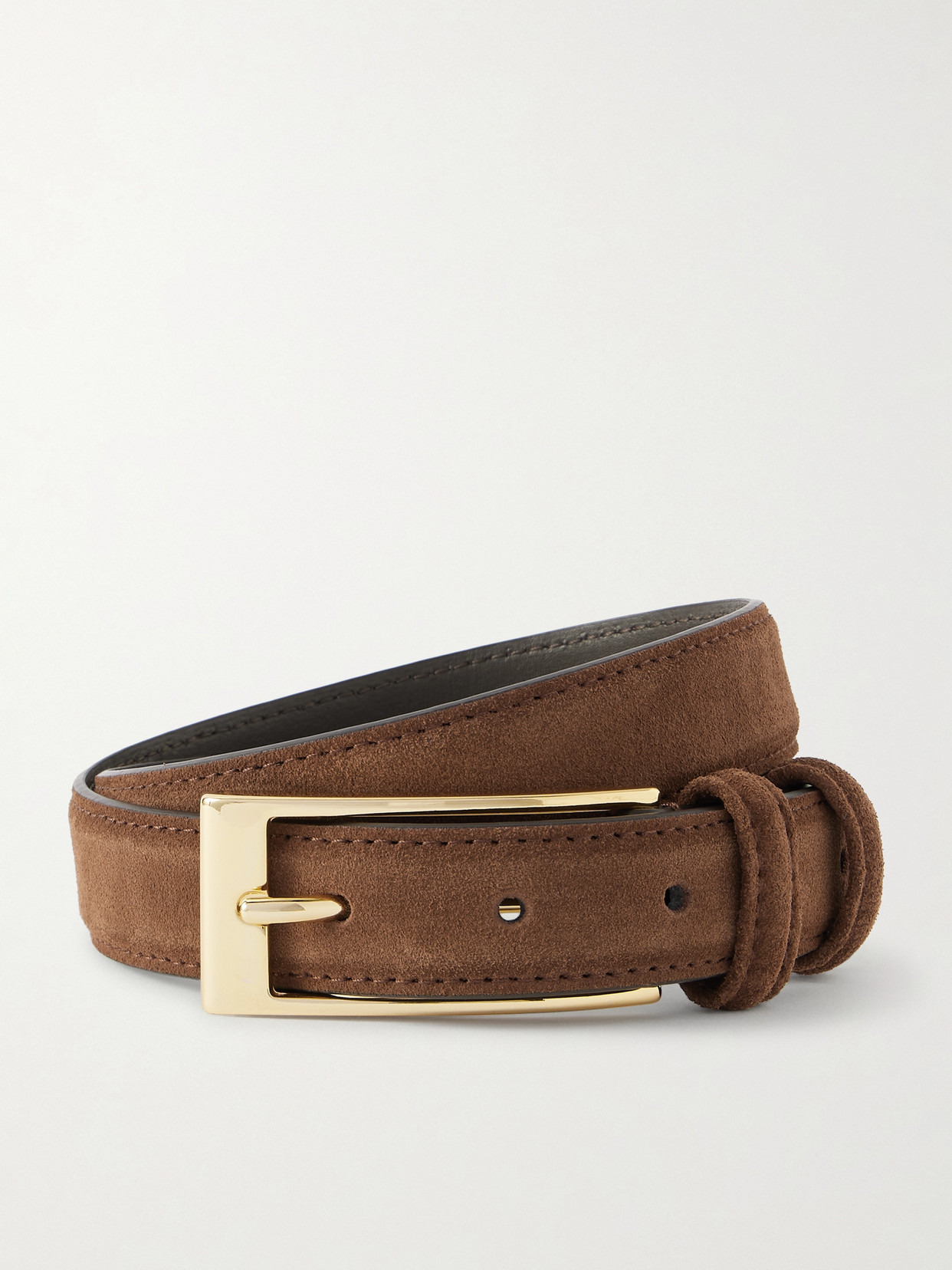 Anderson's Suede Belt In Brown
