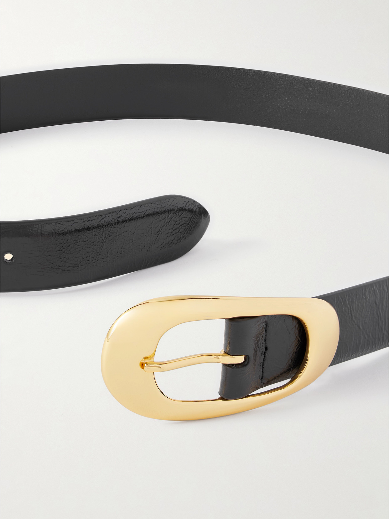 Anderson's Textured Patent-leather Belt In Black