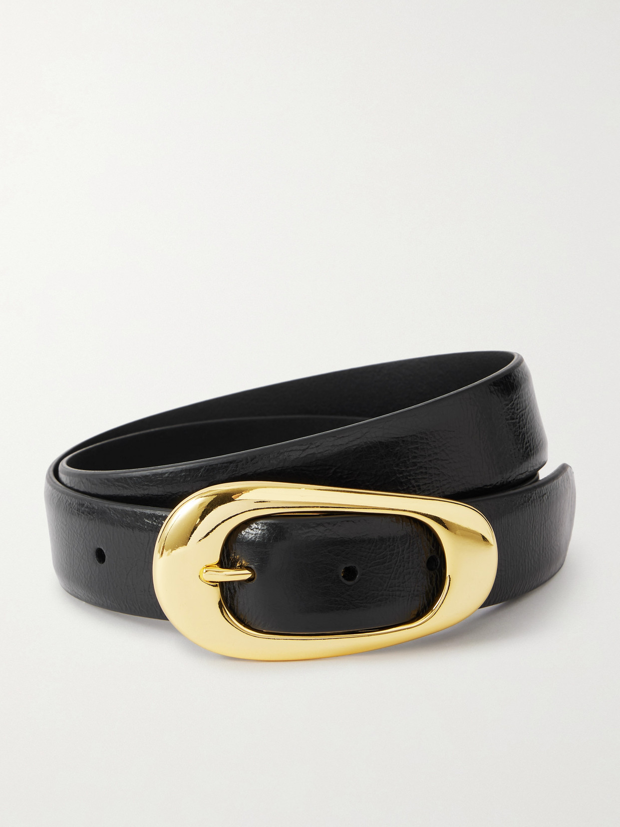 Anderson's Textured Patent-leather Belt In Black