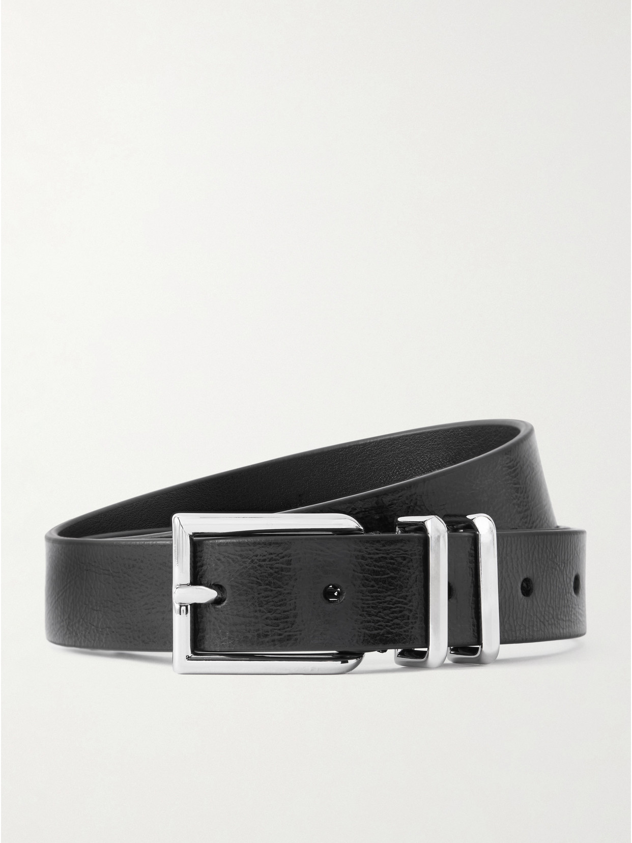 Anderson's Naplak Patent-leather Belt In Black