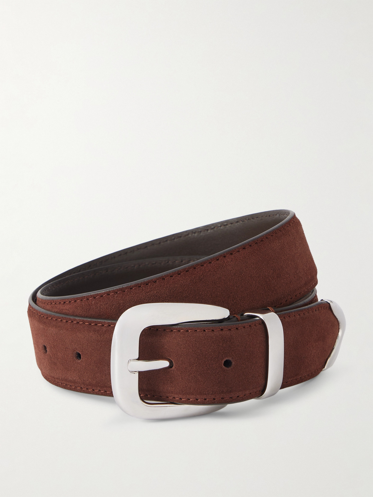 Anderson's Suede Belt In Brown