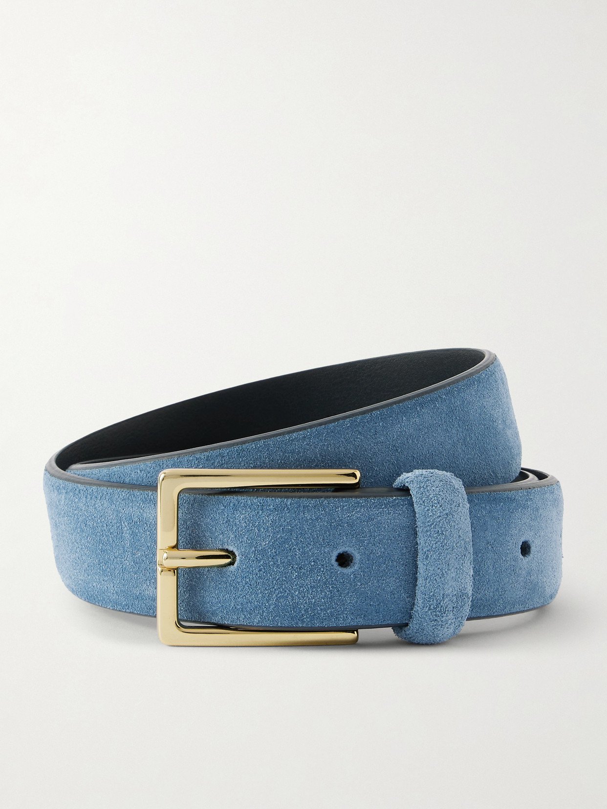 Anderson's Suede Belt In Blue