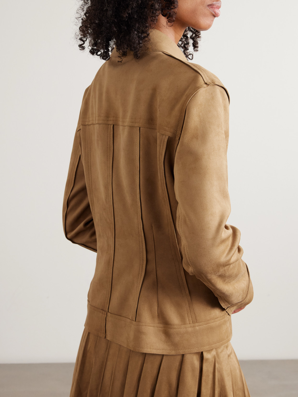 Paneled Brushed Jacket