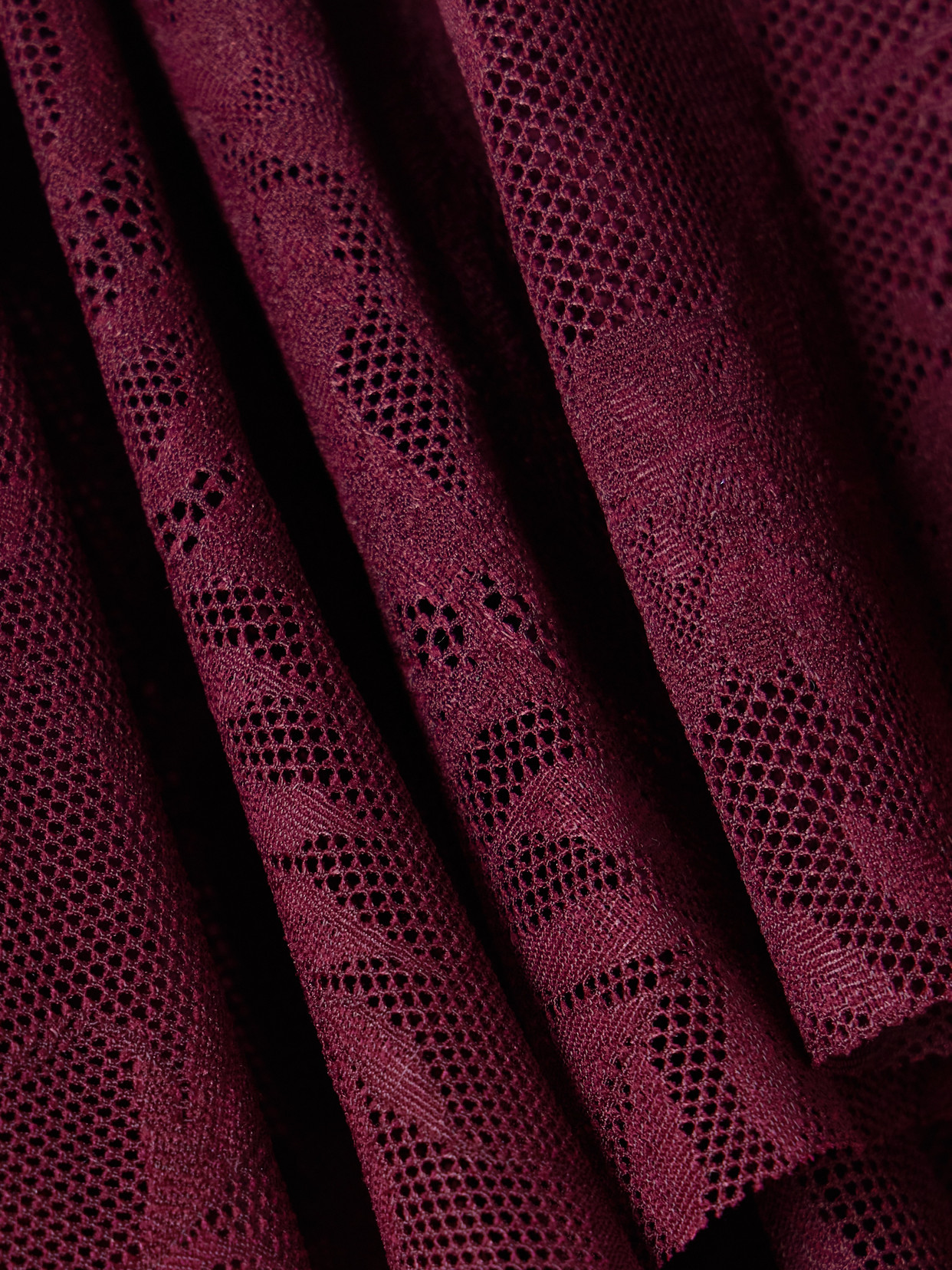 Norma Kamali Ruffled Stretch-lace Bodysuit In Brown