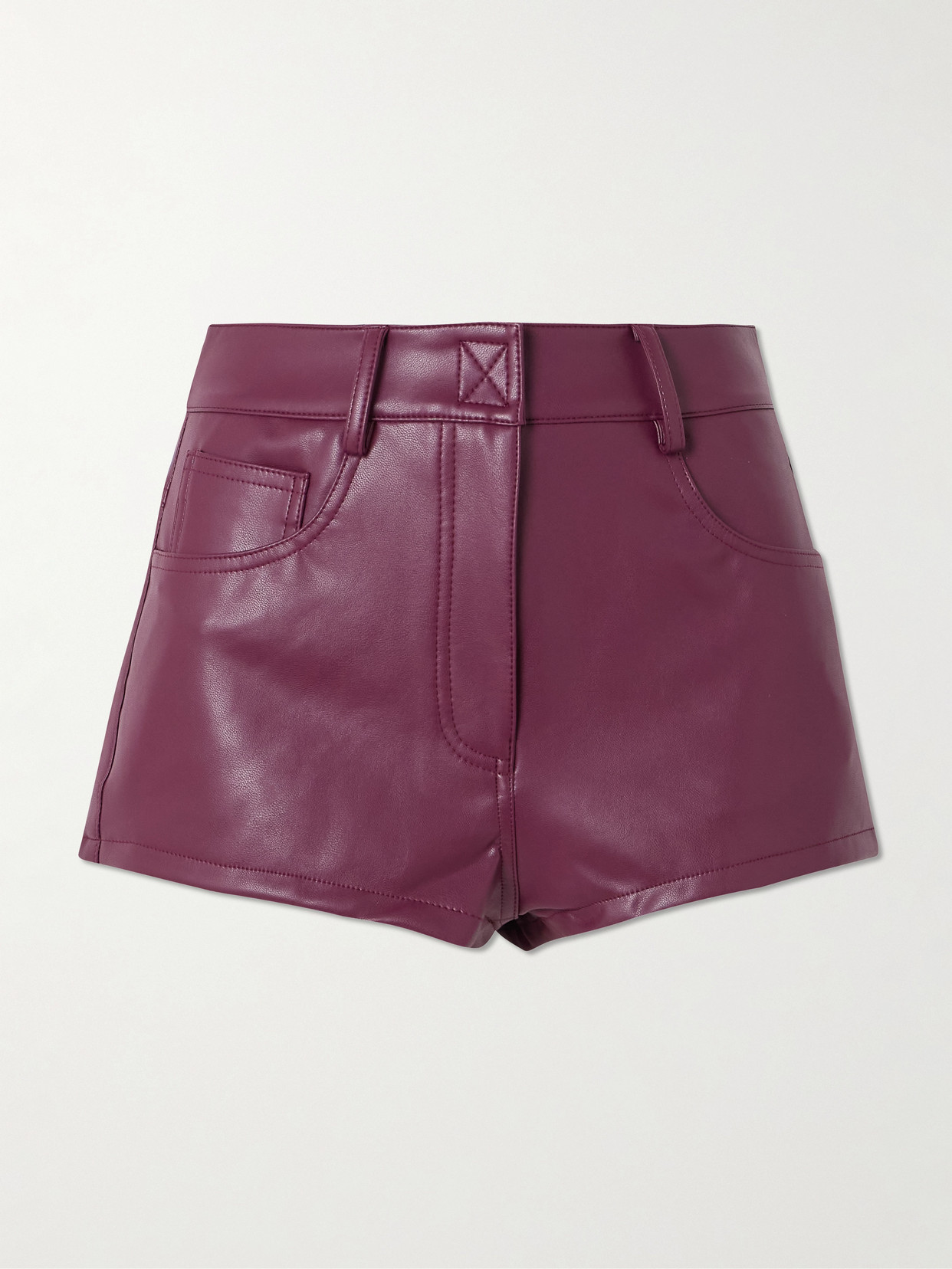 Norma Kamali Jean Shorts In Burgundy