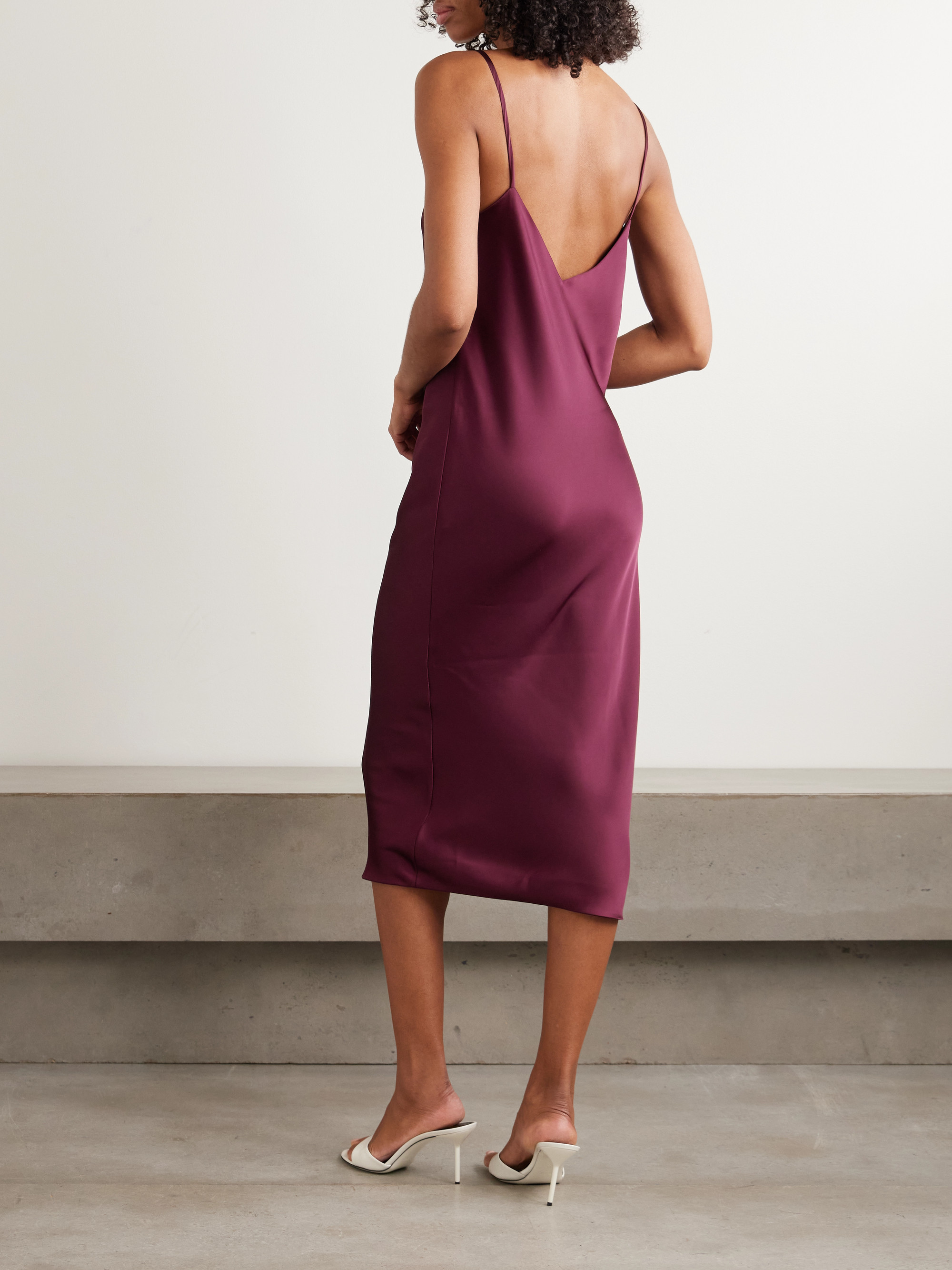 Norma Kamali Satin midi dress thumbnail