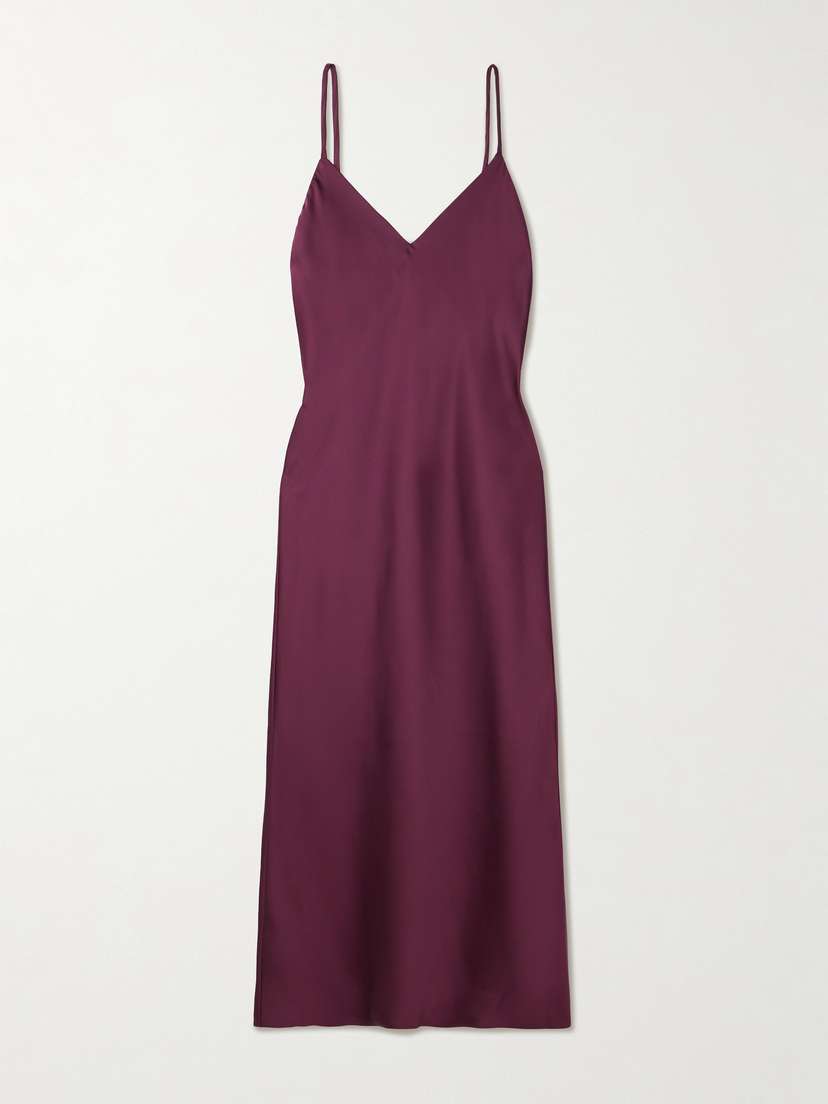 Norma Kamali Satin Midi Dress