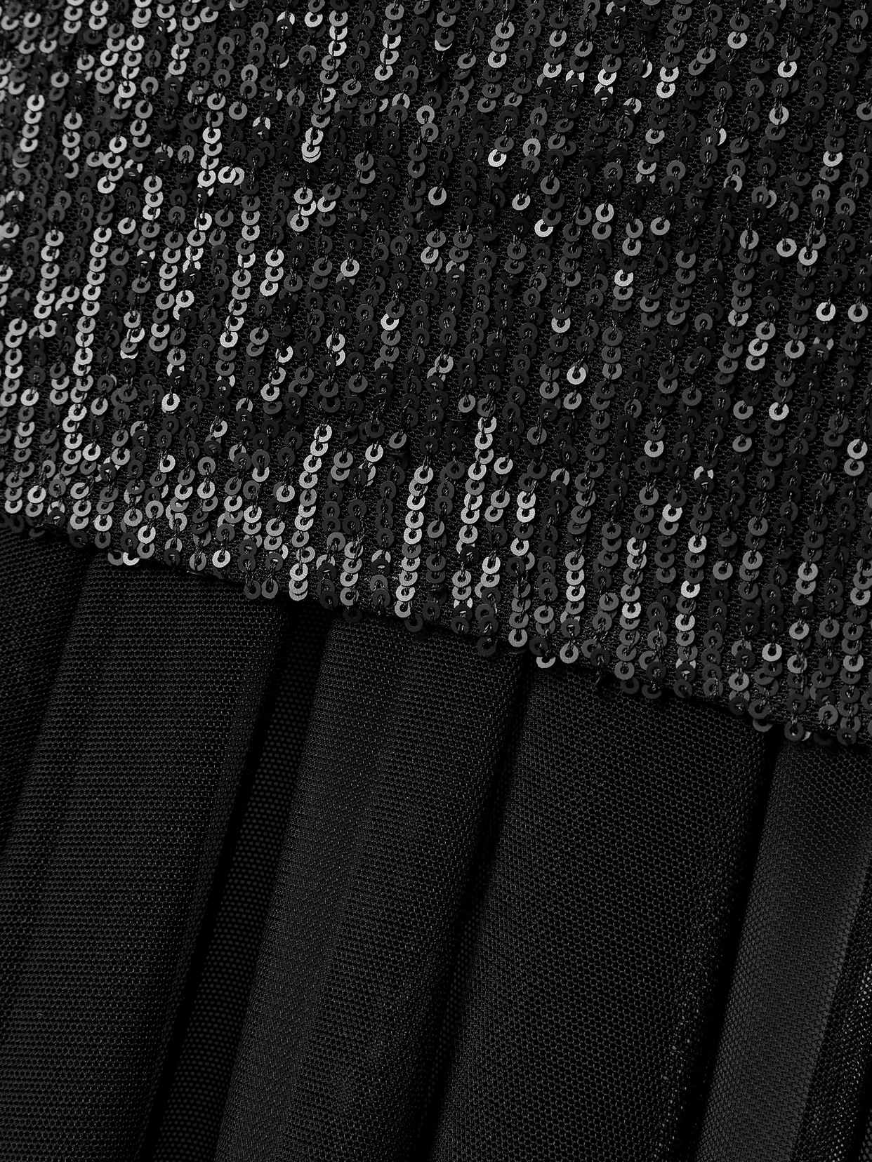 Norma Kamali Sequin-embellished Stretch-tulle Turtleneck Gown In Black