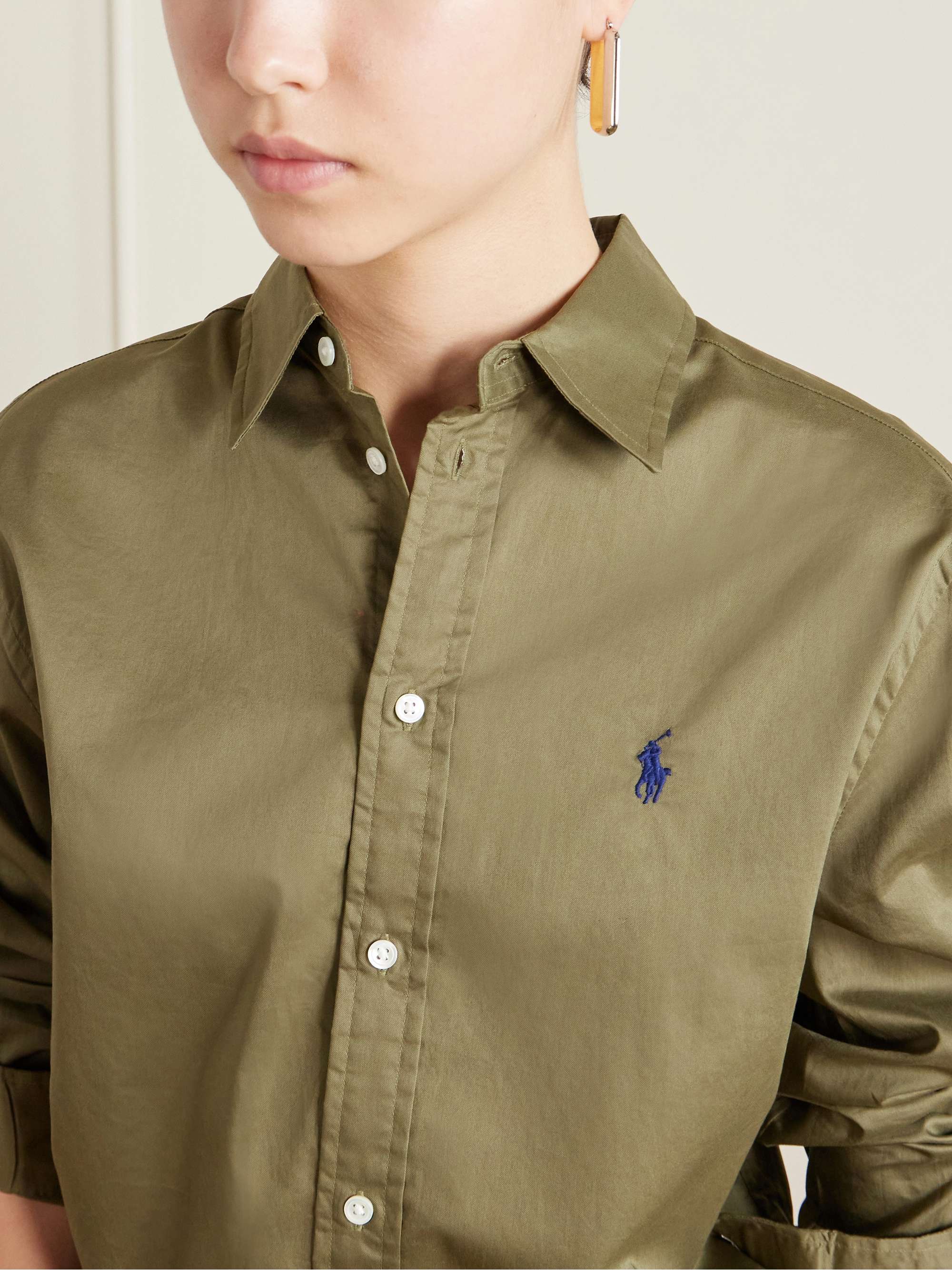 専用　POLO RALPH LAUREN POLO RALPH LAUREN Embroidered cotton Oxford shirt | NET-A-PORTER