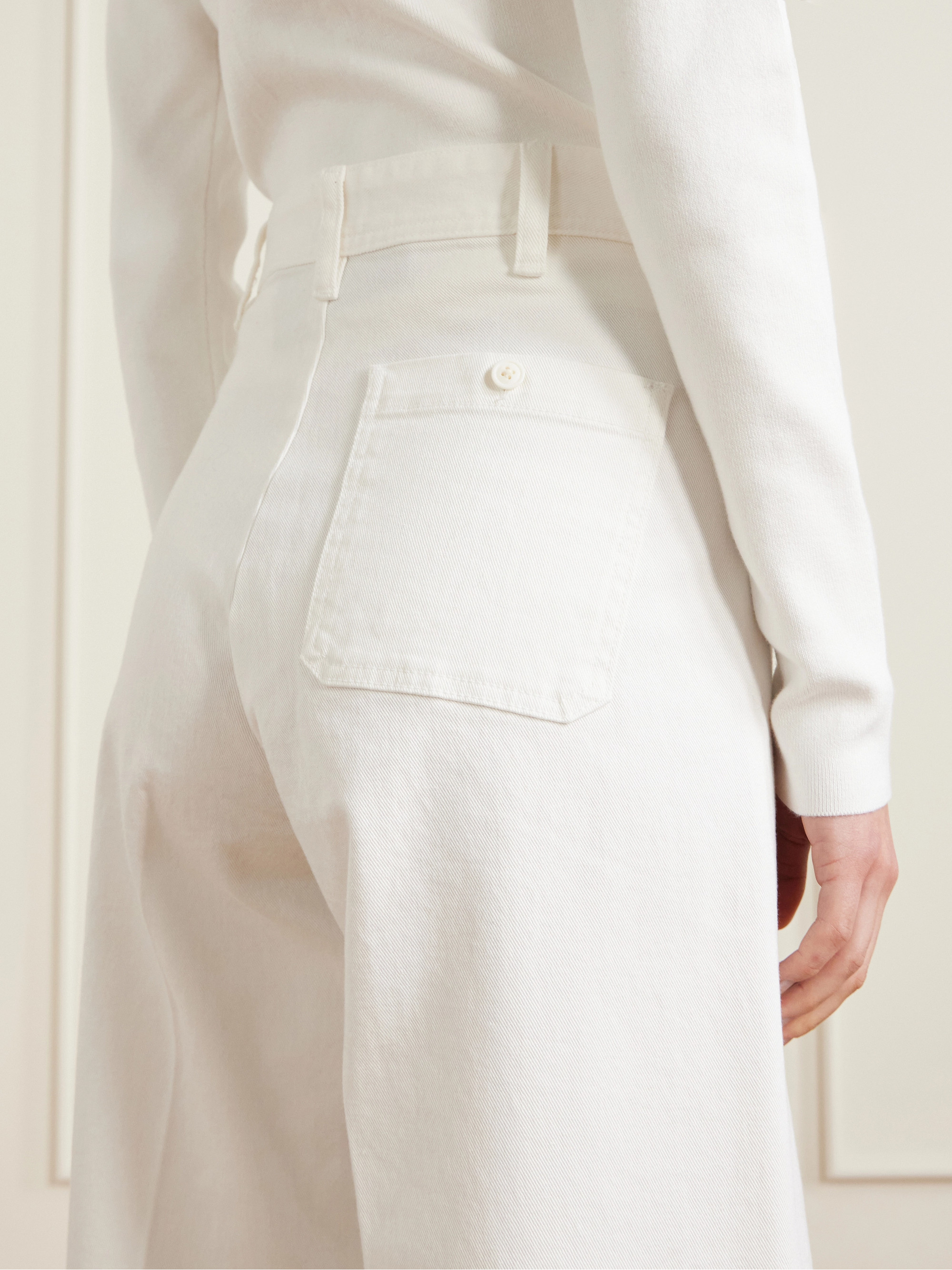 Polo Ralph Lauren Stretch-cotton twill wide-leg pants