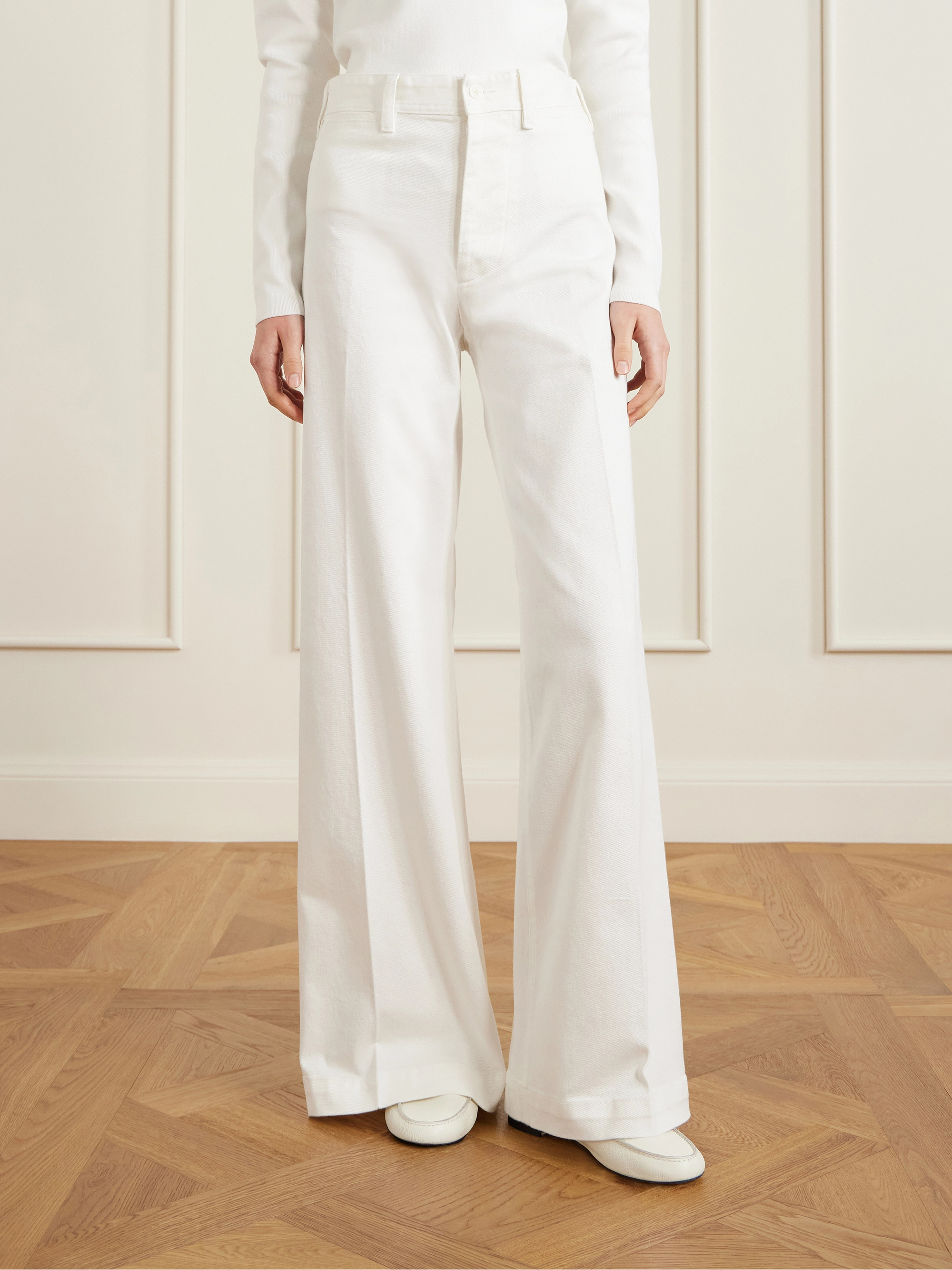 Polo Ralph Lauren Stretch-cotton twill wide-leg pants
