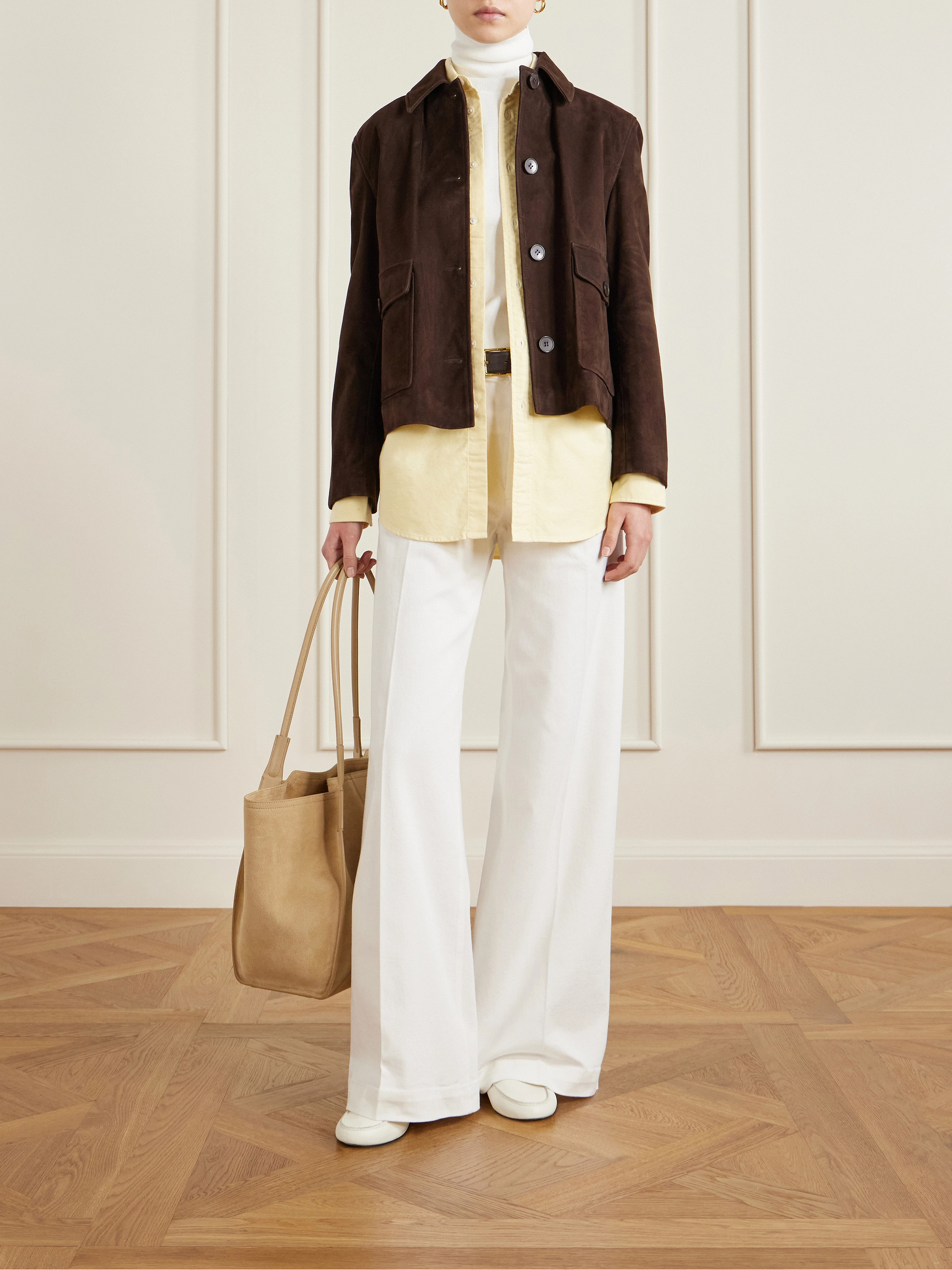 Polo Ralph Lauren Stretch-cotton twill wide-leg pants