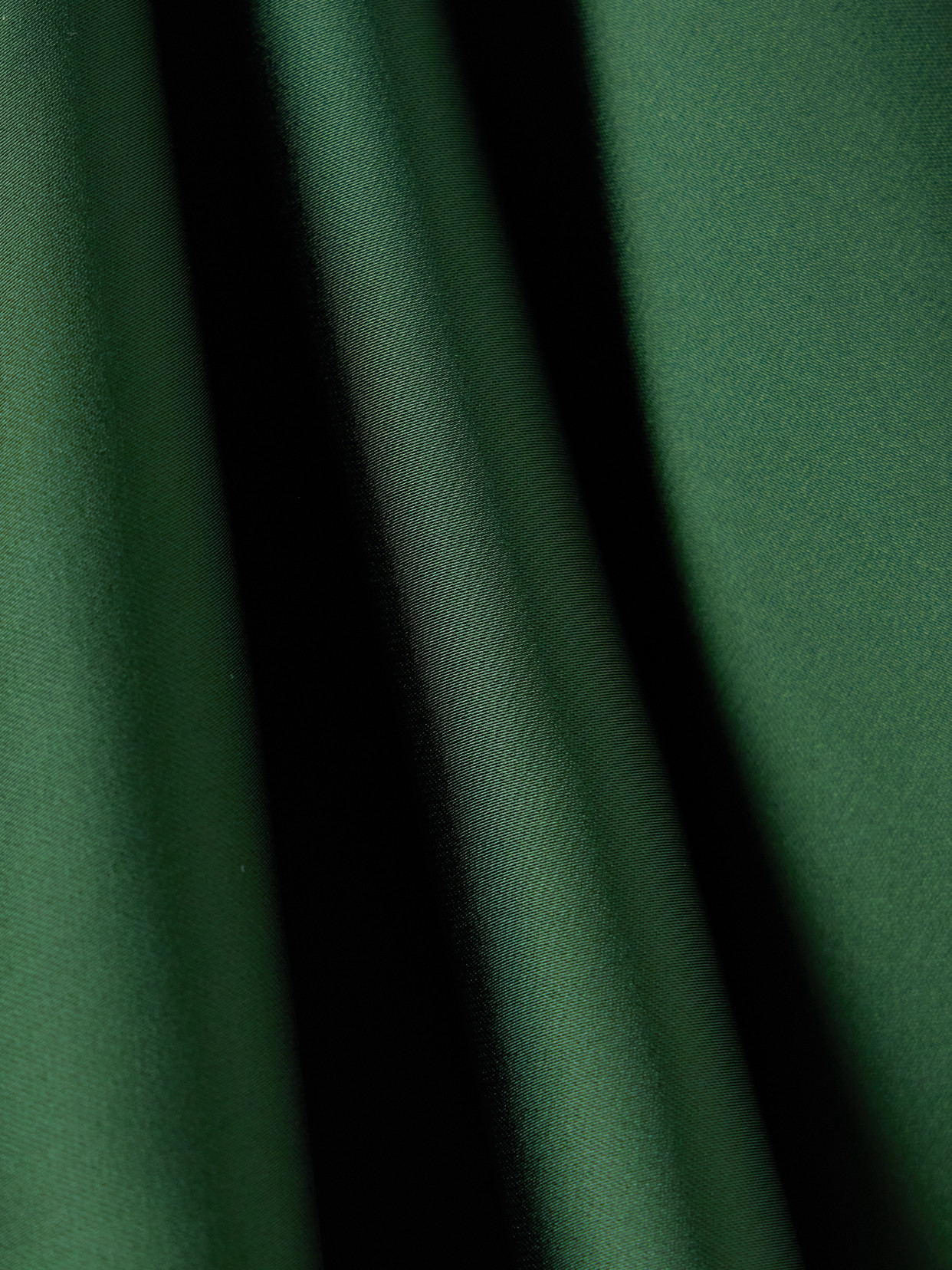 Norma Kamali Obie Draped Satin Gown In Green