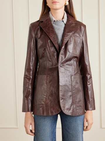 Polo Ralph Lauren Glossed-leather blazer