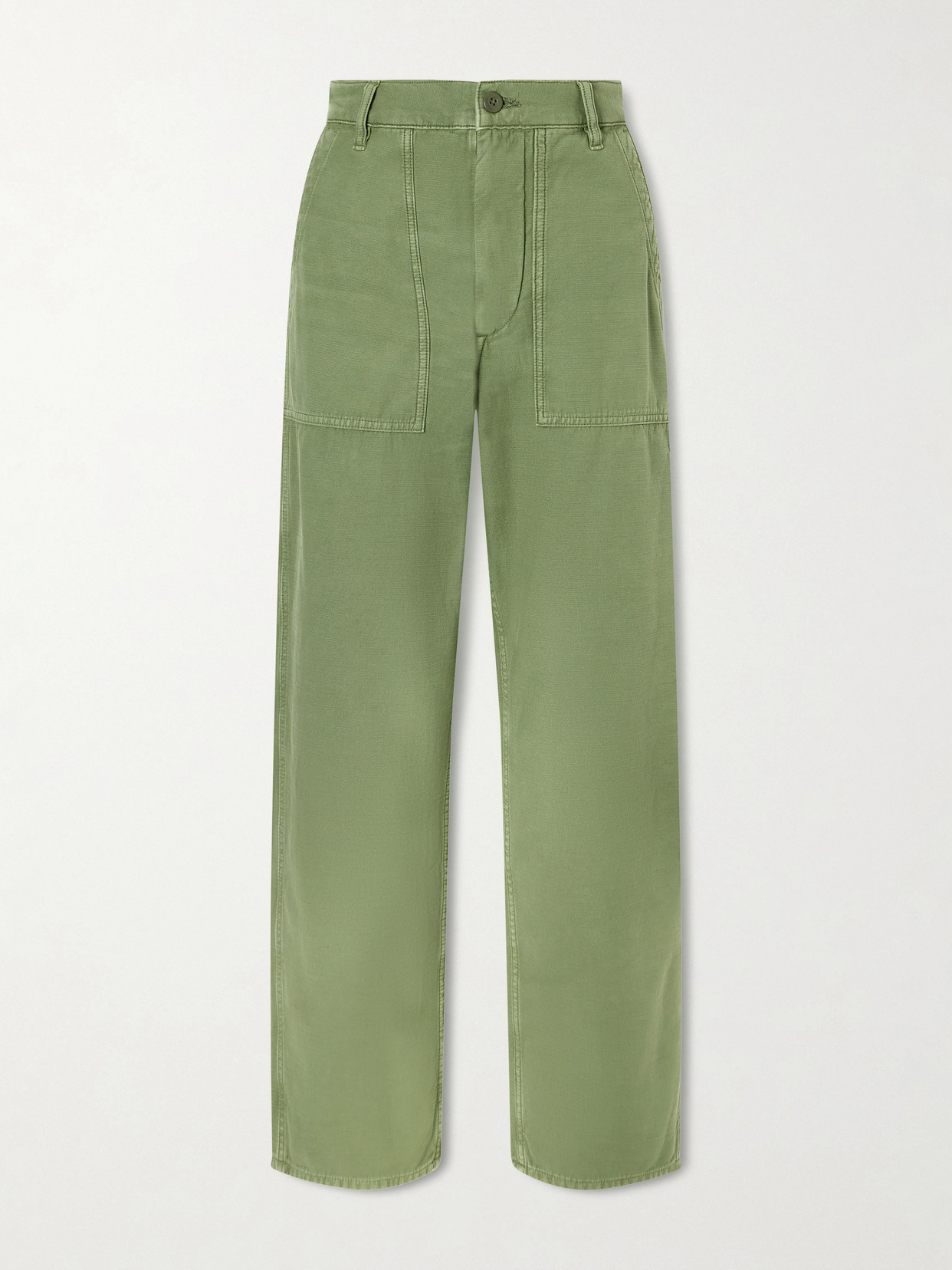 Polo Ralph Lauren Cotton-twill Straight-leg Pants In Green