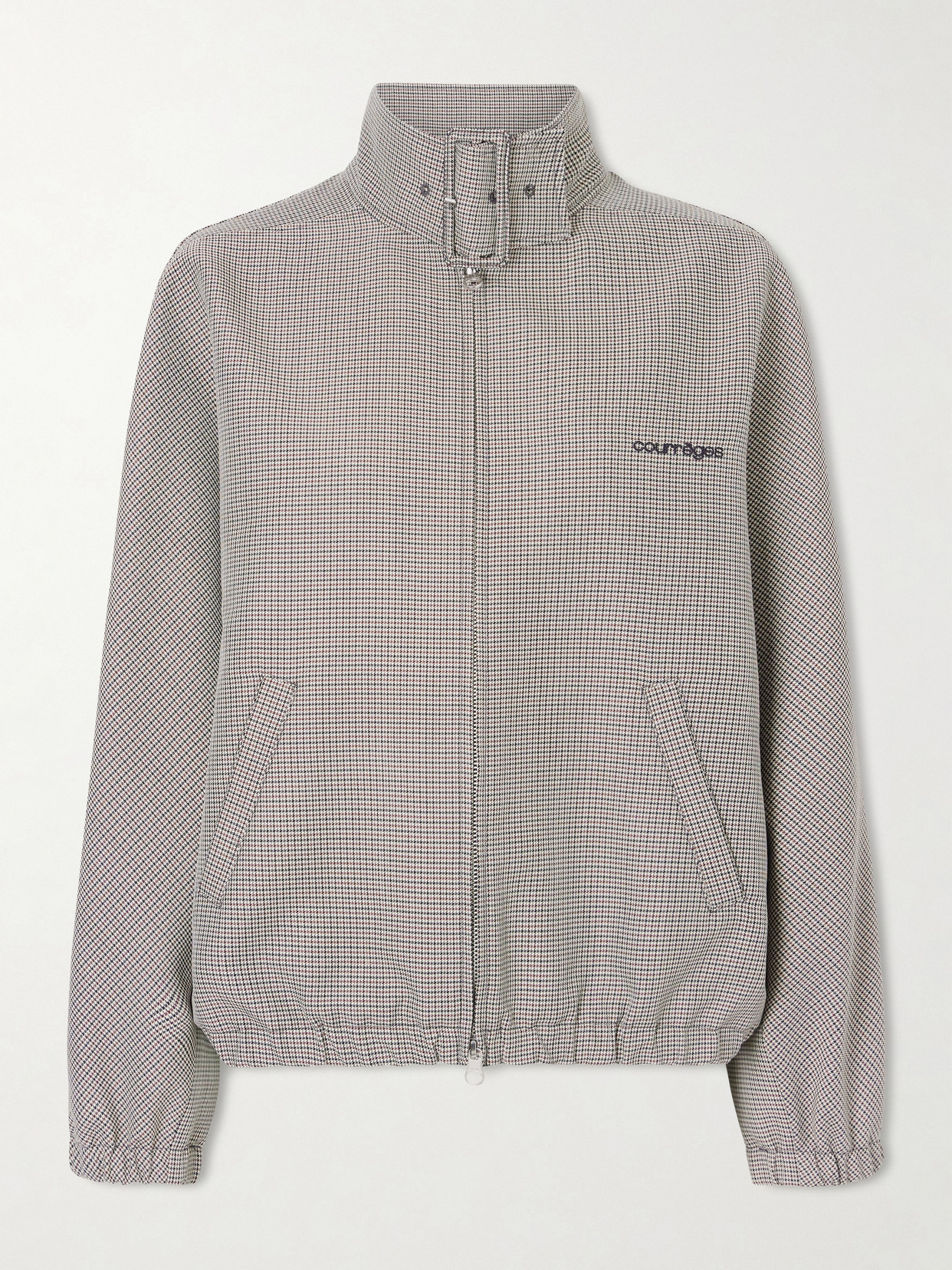 Courrèges Courreges Buckle Houndstooth Bomber Jacket Women In Multi