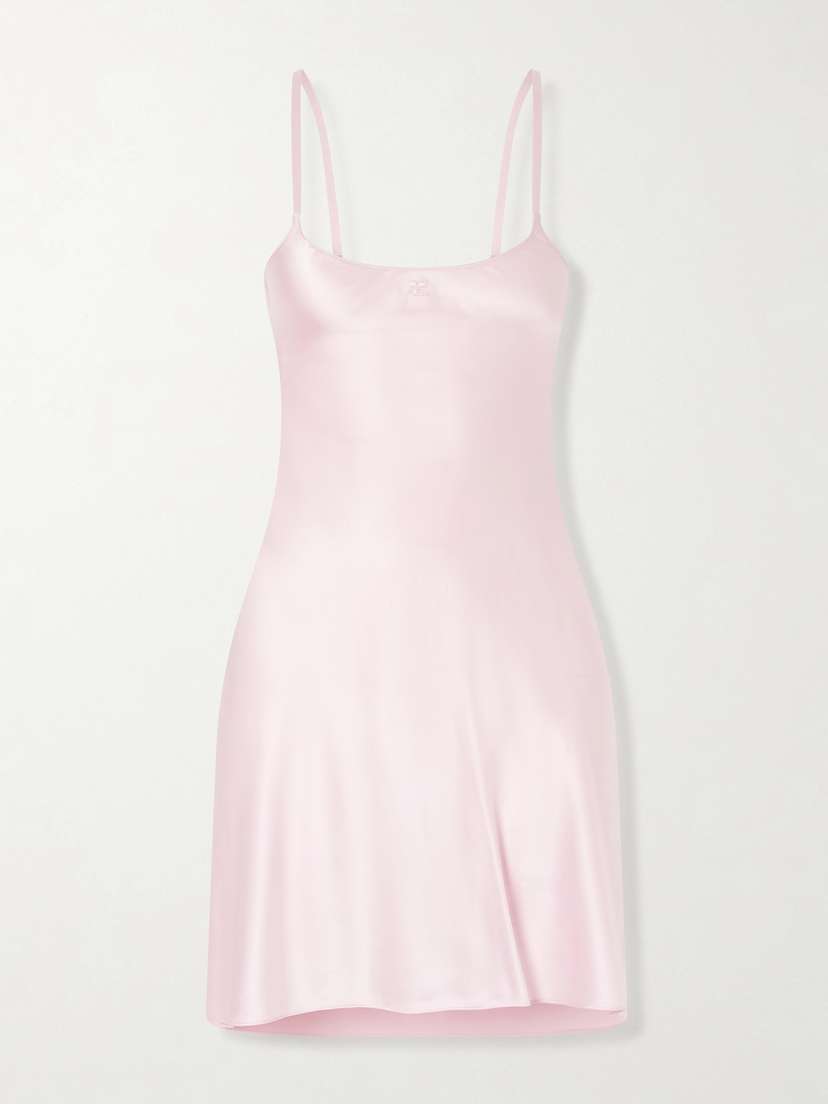 Courreges Silk-satin Mini Dress