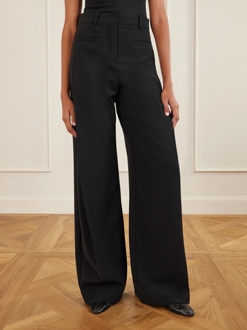 Courrèges Heritage crepe wide-leg pants