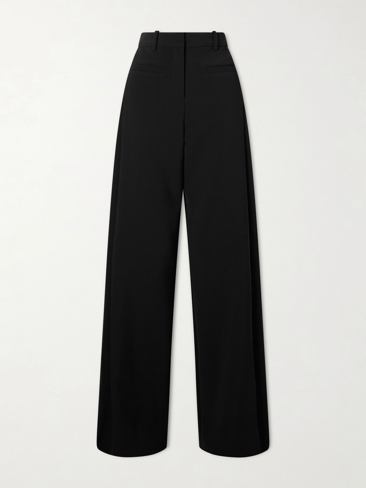 Courrèges Heritage Crepe Wide-leg Pants In Black