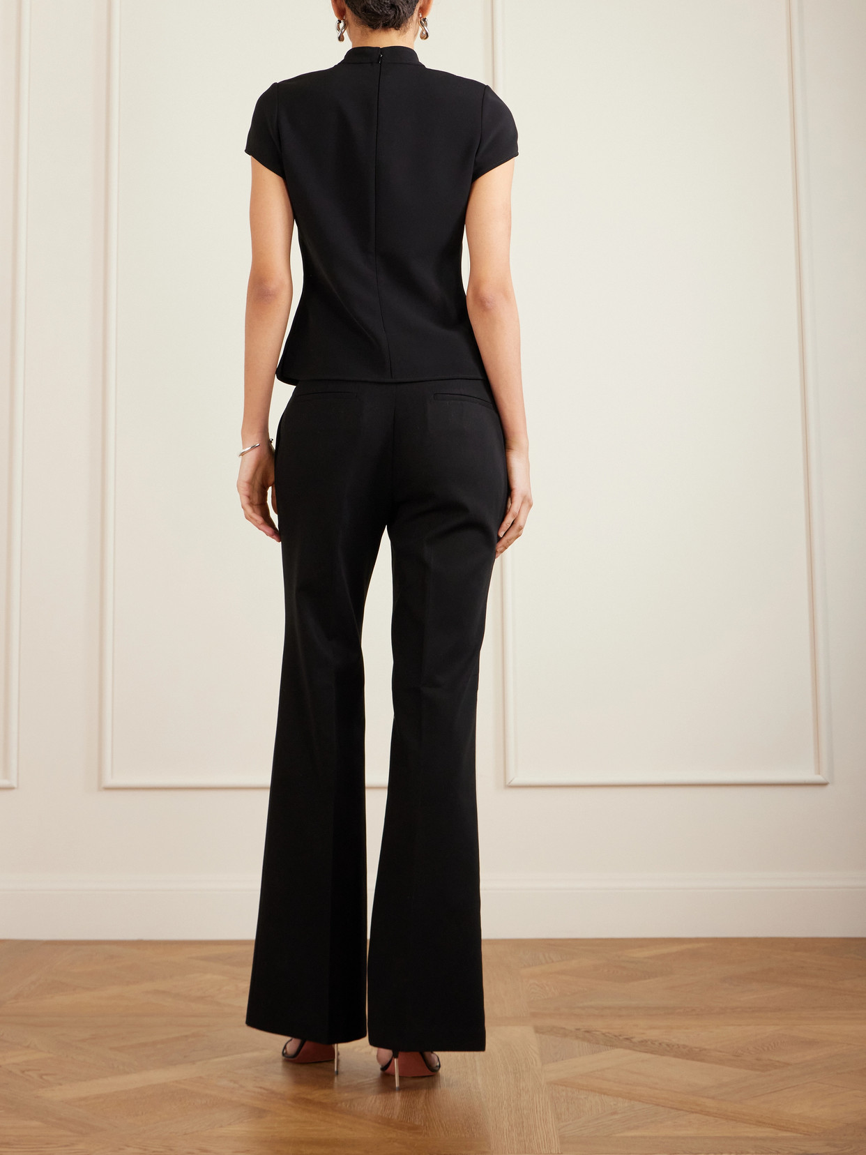Crepe Mockneck Top