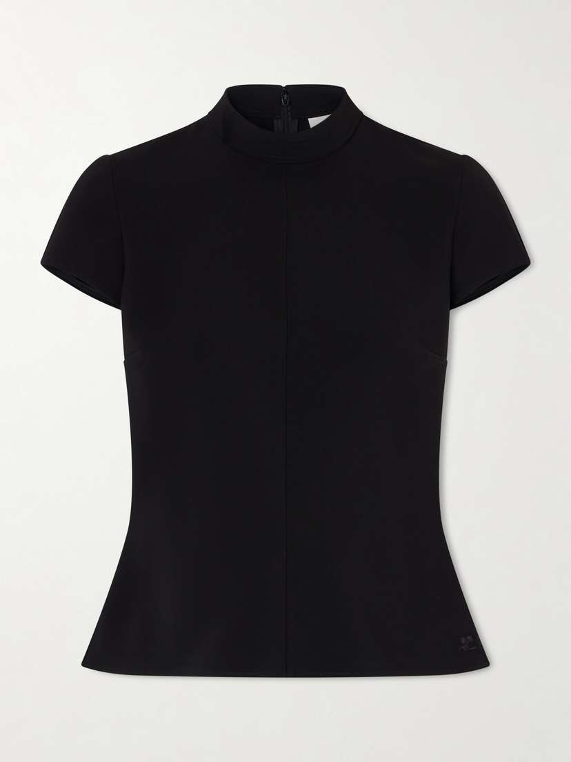 Courreges Crepe Mockneck Top