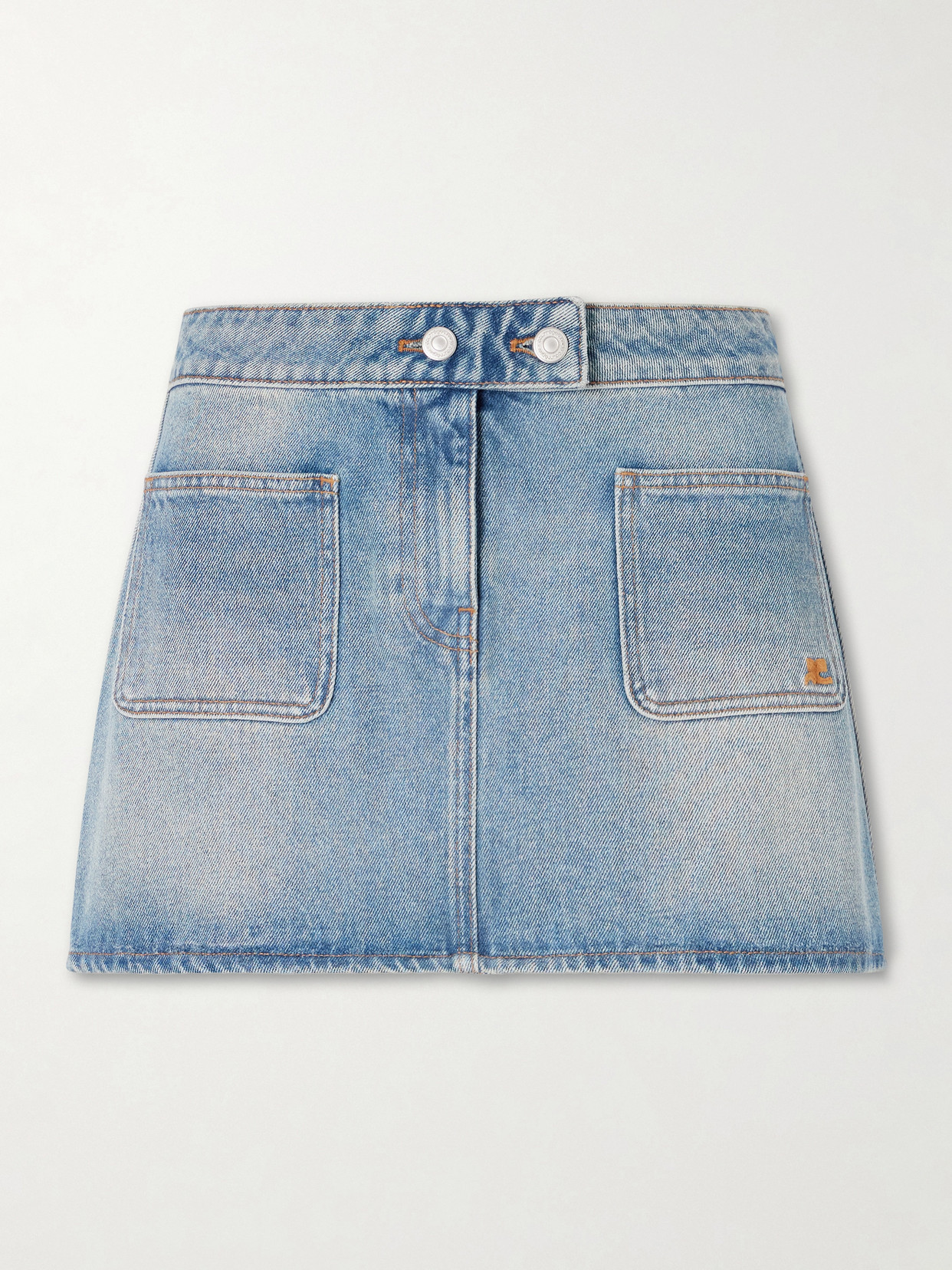 Embroidered Denim Mini