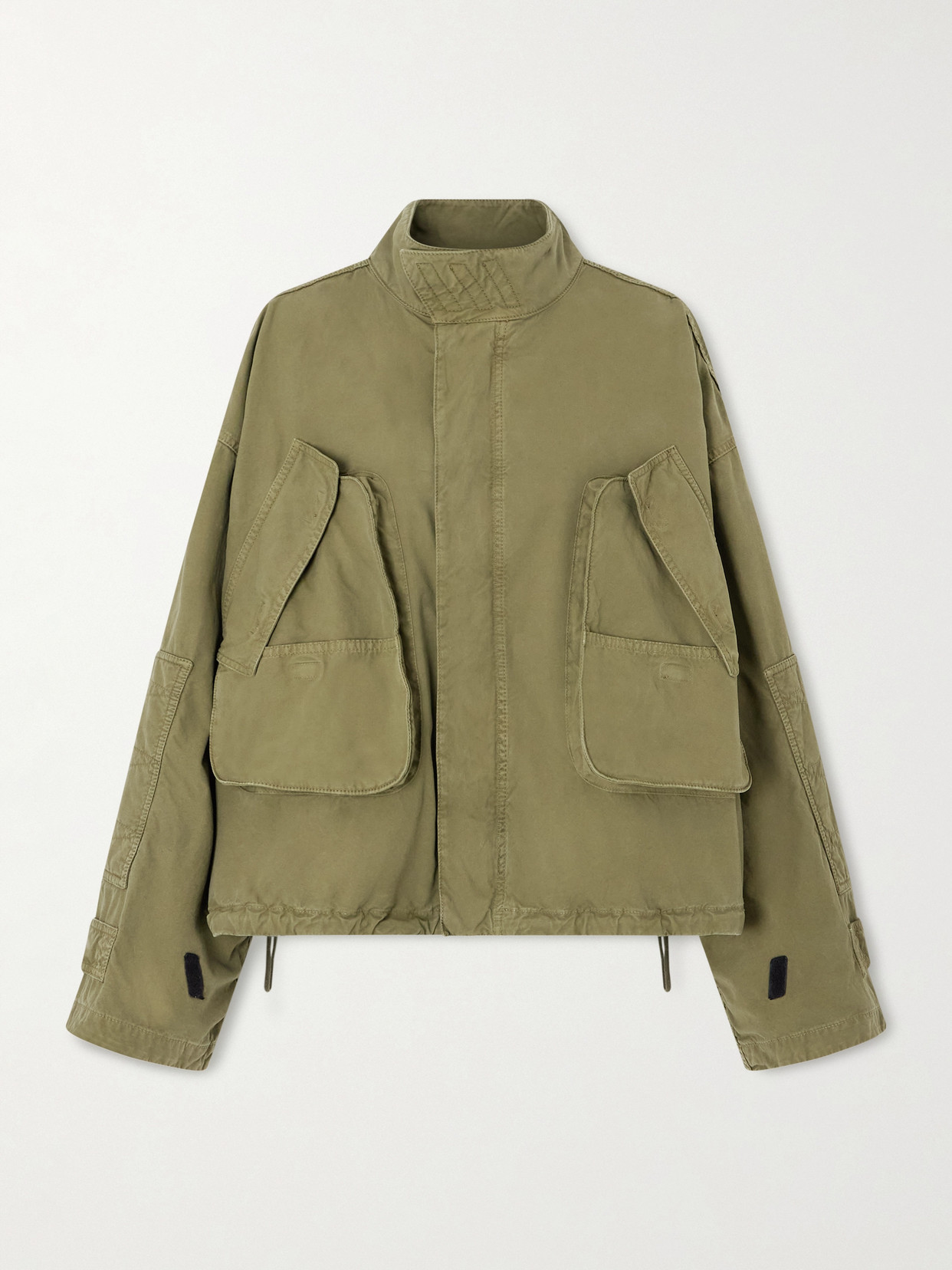 Attico Cotton Jacket In Green