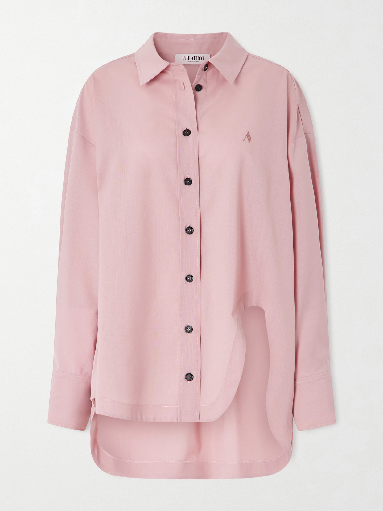 The Attico Oversized Embroidered Crepe Shirt