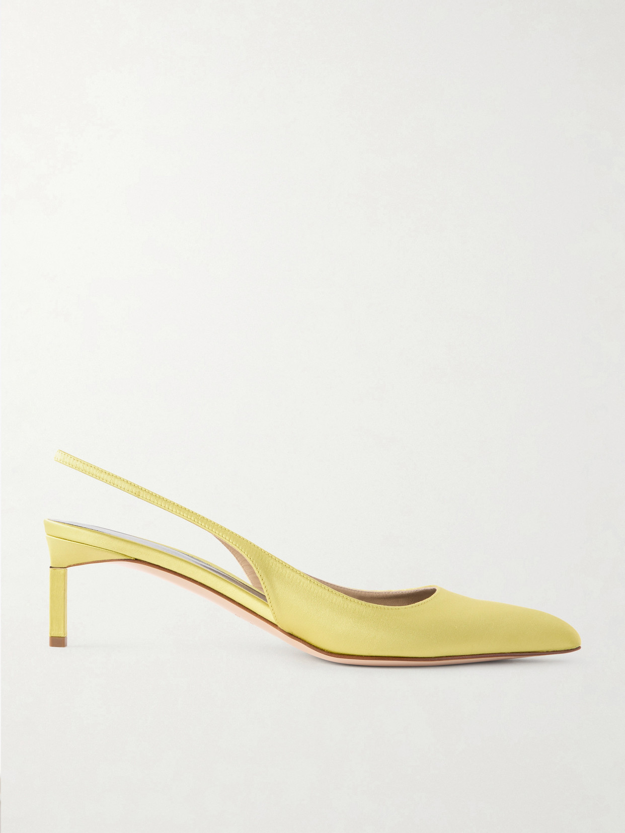 Tom Ford Satin Slingback Pumps In Yellow