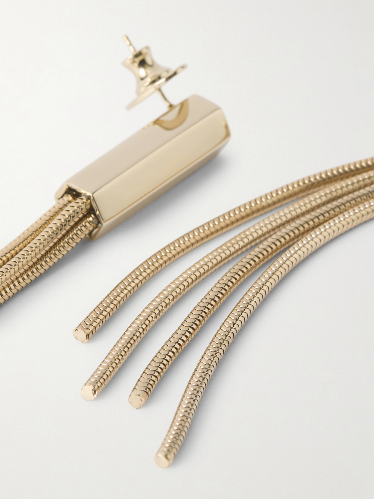 Tom Ford Fringed Gold-tone Earrings In Gold